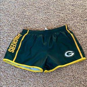 Green Bay packer running shorts
